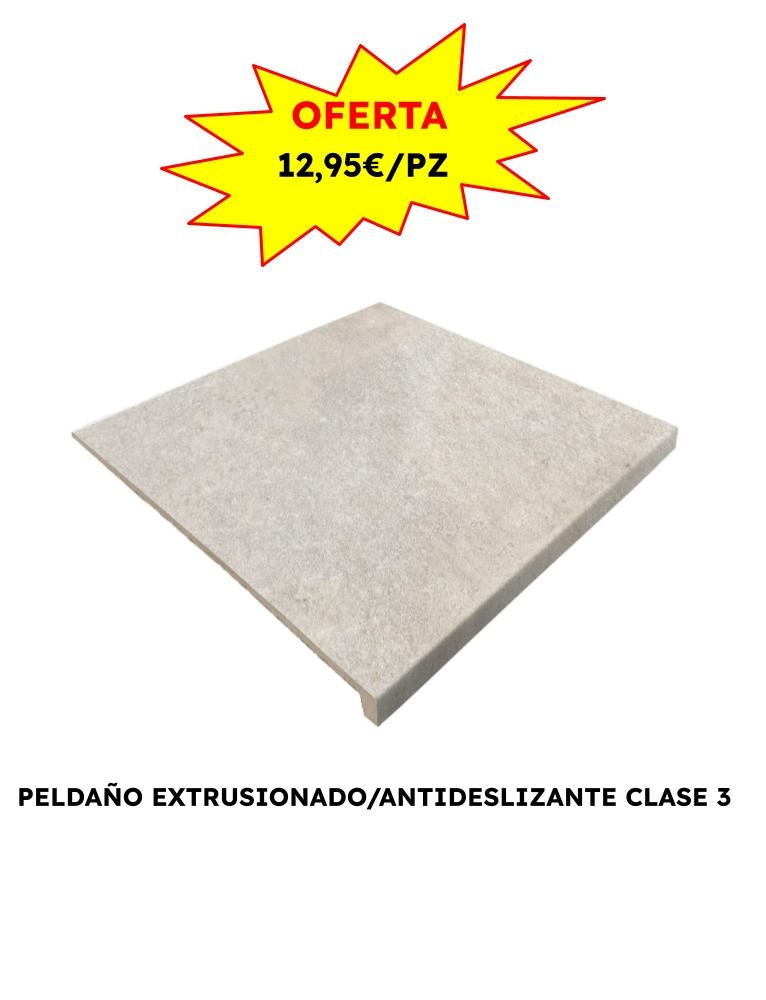 PELDAÑO EXTRUSIONADO REDSTONE CREMA 33X33